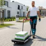 Mobilny wózek transportowy PROLINE 62001 z ładunkiem.