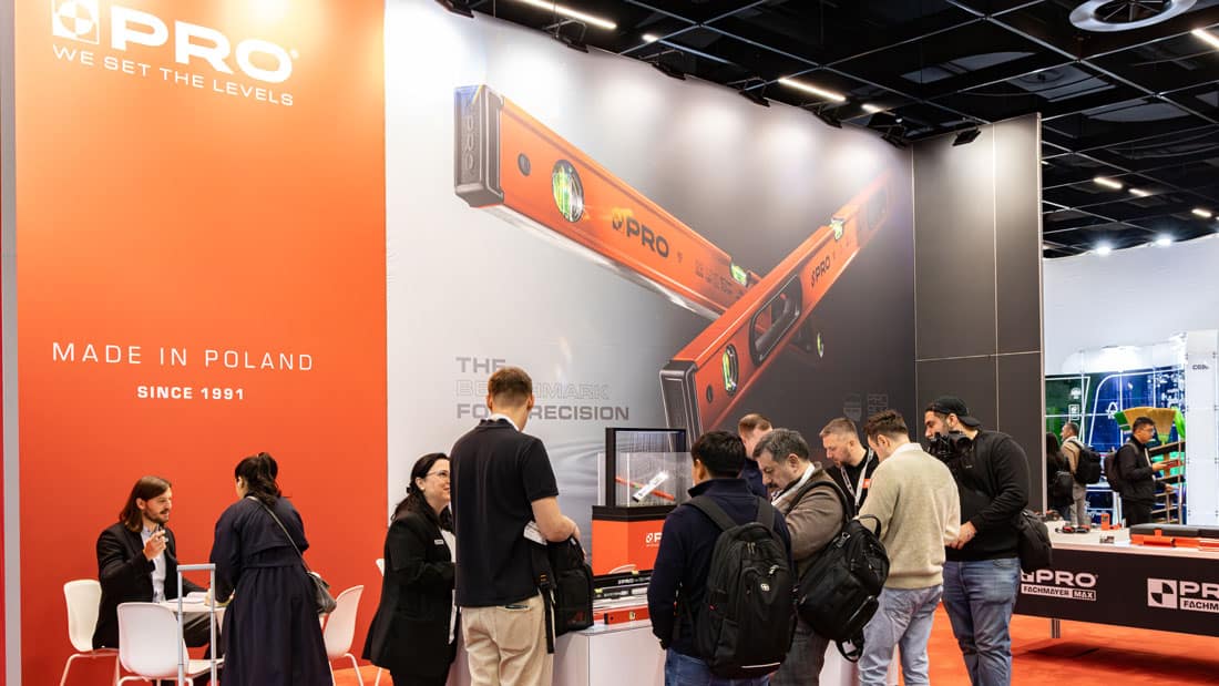 Stoisko PRO na targach EISENWARENMESSE 2026 – prezentacja poziomic i narzędzi pomiarowych Made in Poland