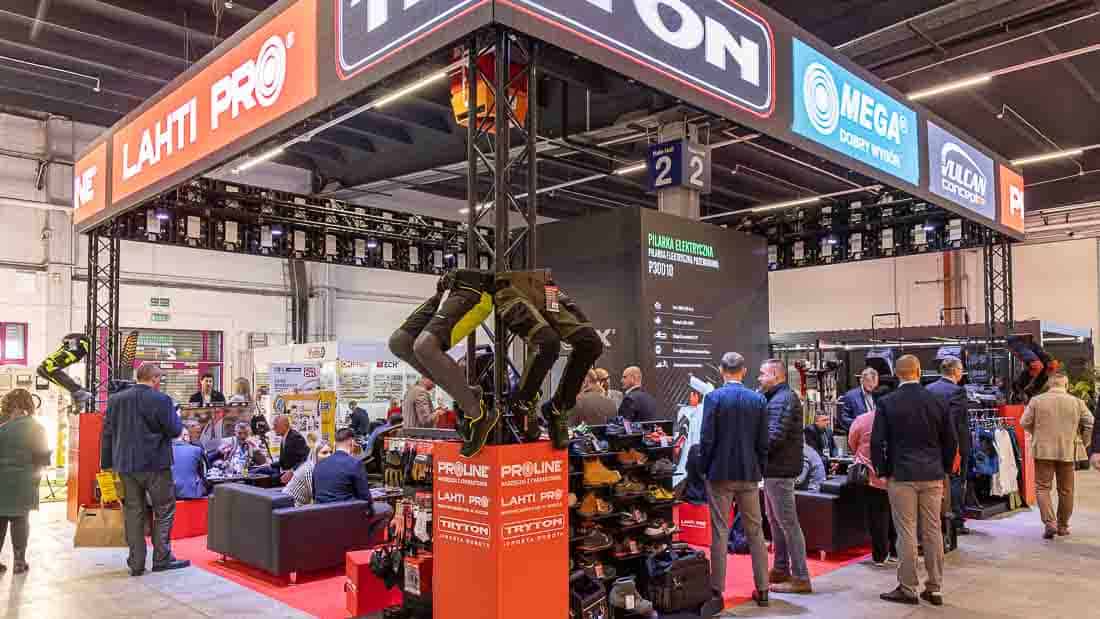Stoisko LAHTI PRO, TRYTON, MEGA i VULCAN na targach PSB – prezentacja elektronarzędzi i odzieży roboczej