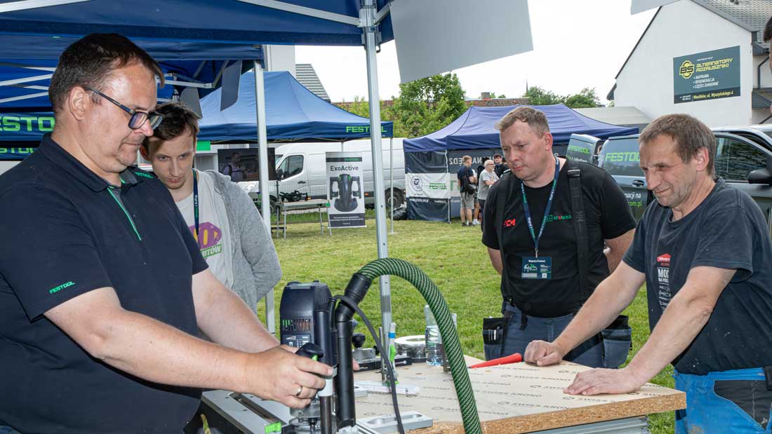 Praktyczny pokaz pracy narzędziami Festool podczas Roadshow