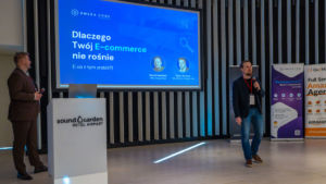 Prezentacja Omega Code podczas Home & Garden Congress 2026 dotycząca barier wzrostu e-commerce i sposobów ich przełamywania.